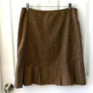 George Me by Mark Eisen Casual Brown A-Line Knee Length Skirt Size 10